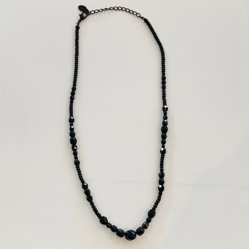 Black Beaded Necklace